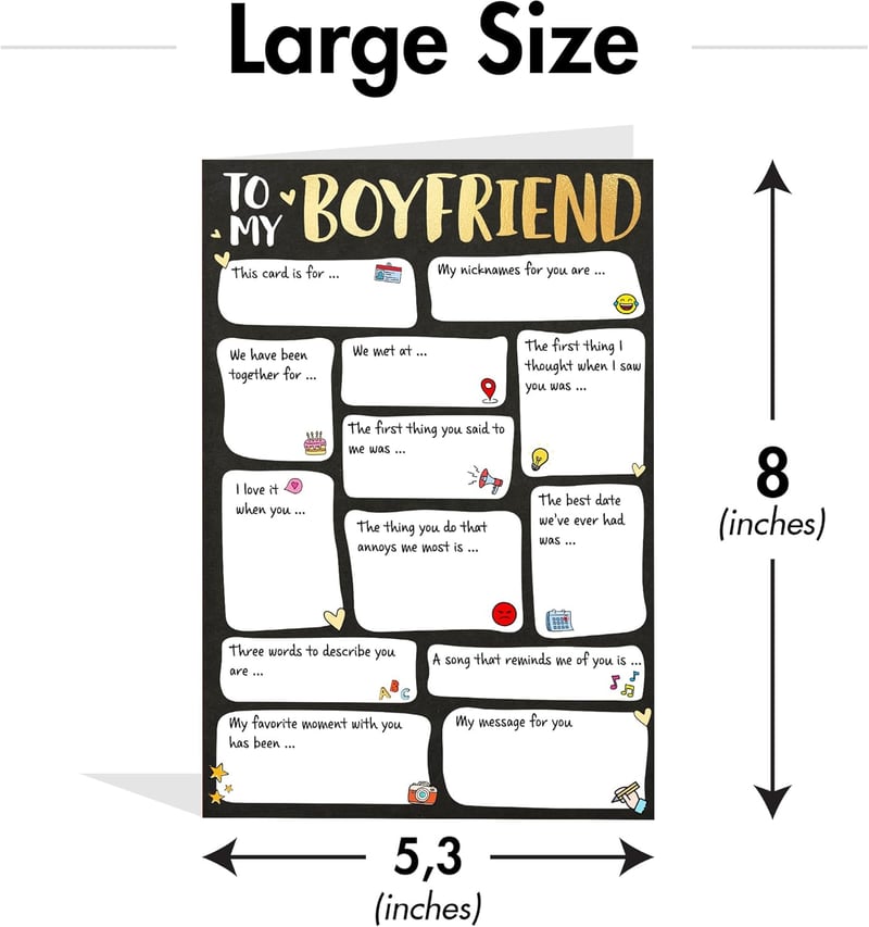 Valentine's Day Card for Him - Men's Gift Option