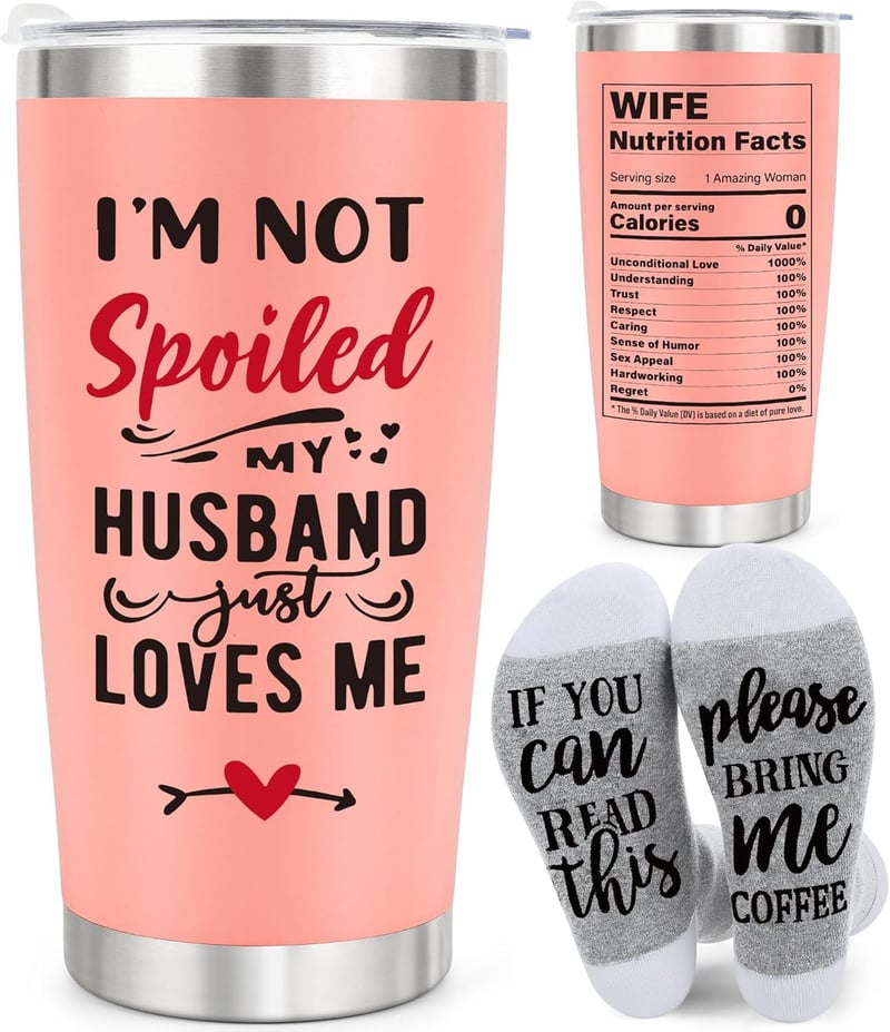 Mother's Day Gift Set for Wife - 20oz Tumbler & Socks