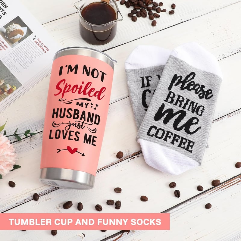 Mother's Day Gift Set for Wife - 20oz Tumbler & Socks