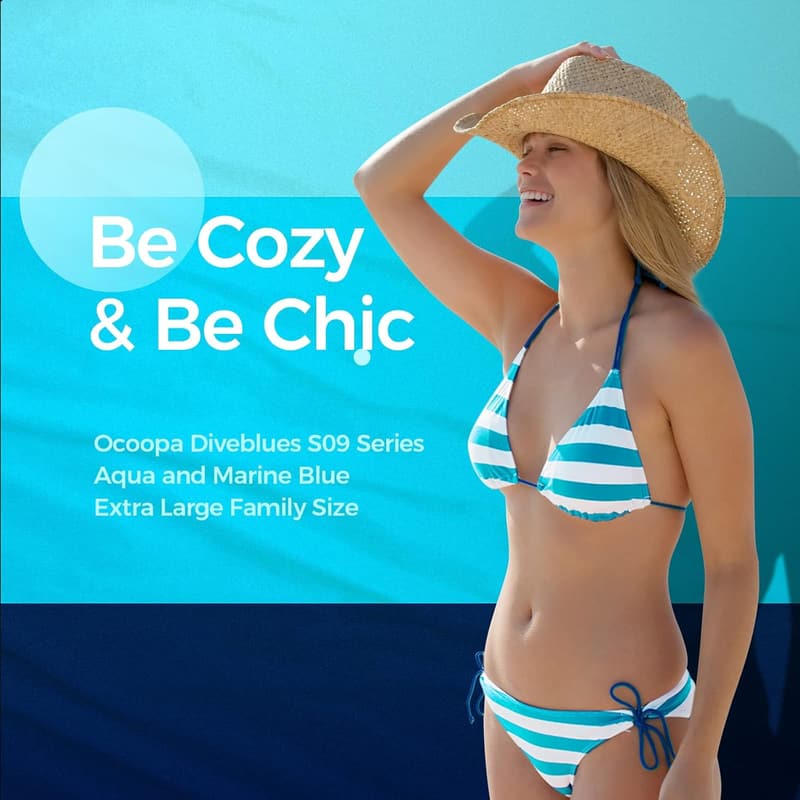 Extra Large Waterproof Beach Blanket for 8, Sandproof Nylon
