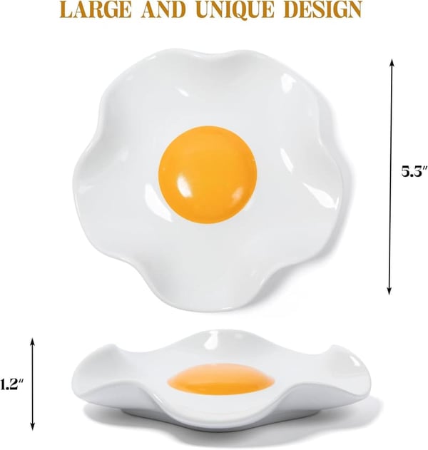 Ceramic Fried Egg Spoon Rest | Large & Dishwasher-Safe Kitchen Decor