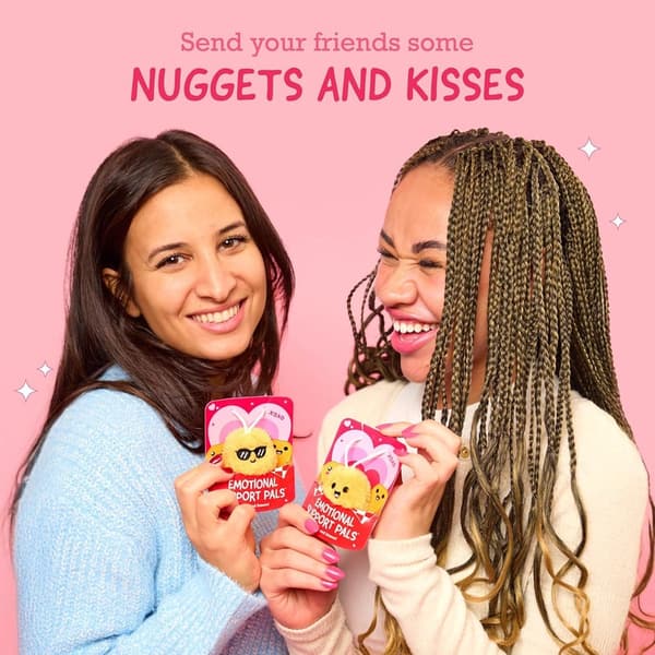 Valentine's Plush Nugget Cards Set for Kids & Friends