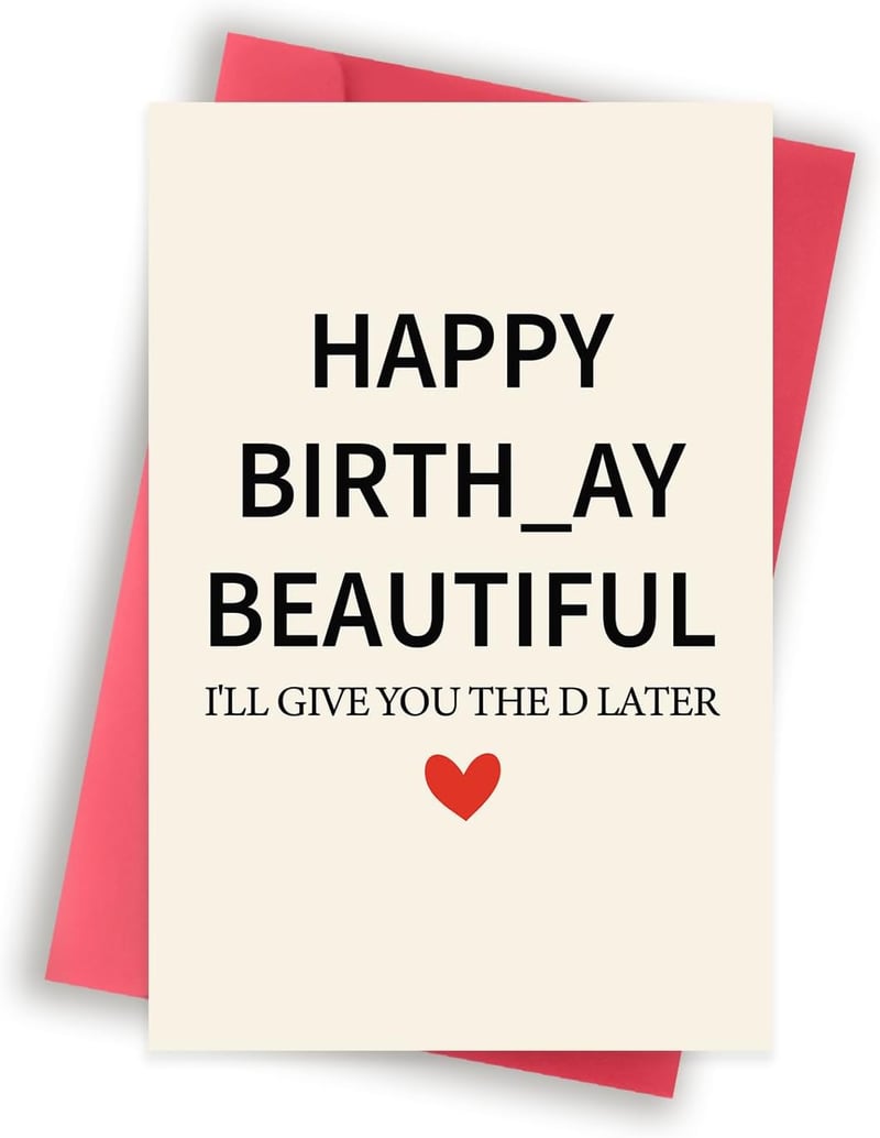 Happy Birthday Card for Wife - Funny & Sweet Design