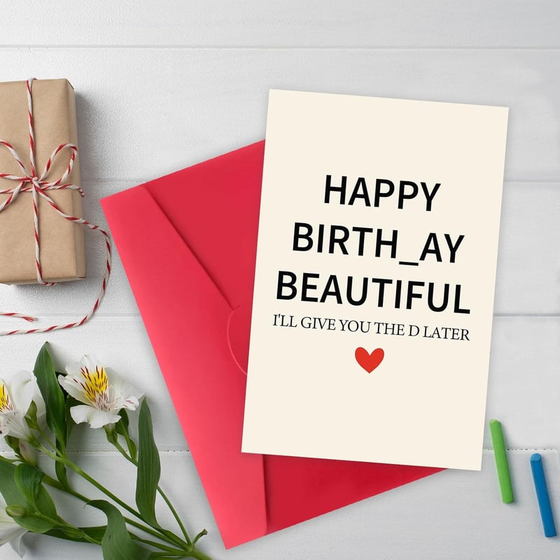 Happy Birthday Card for Wife - Funny & Sweet Design