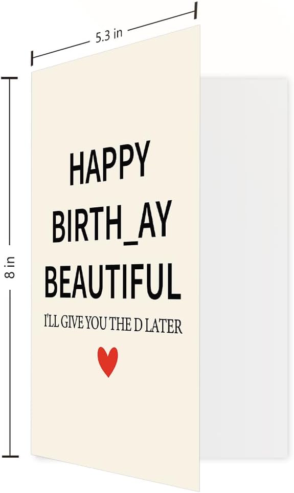 Happy Birthday Card for Wife - Funny & Sweet Design