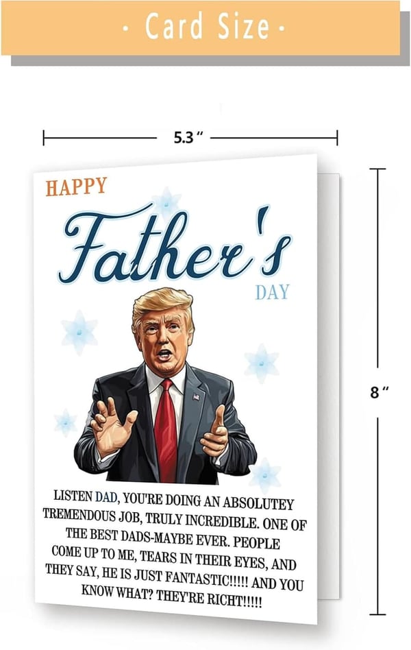 Humorous Father's Day Card with Heartfelt Message for Dad