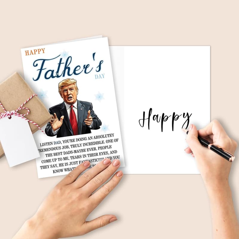 Humorous Father's Day Card with Heartfelt Message for Dad