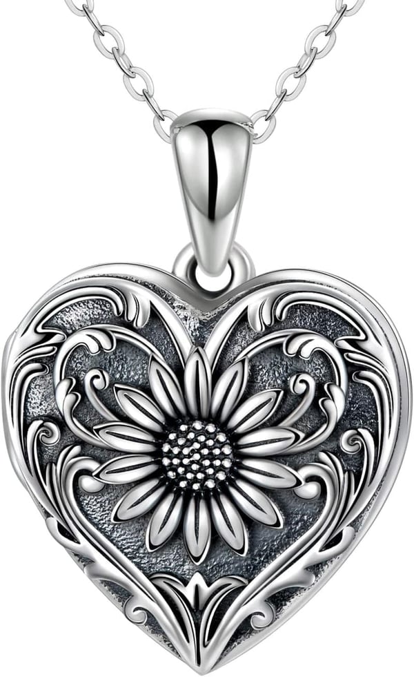 Personalized Silver Locket Necklace with Engraving