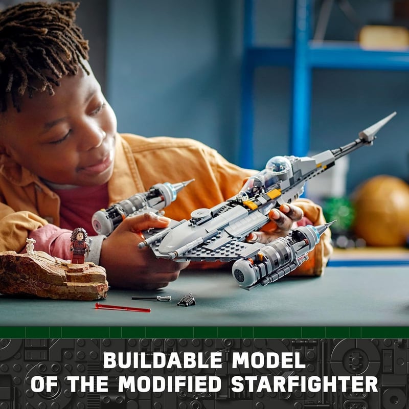 The Mandalorian's N-1 Starfighter LEGO Set with Baby Yoda & Droid - Age 9+