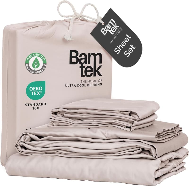 Cooling Bamboo Viscose Queen Sheet Set - 4PC Blush