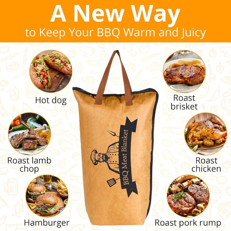 BBQ Meat Resting Blanket with Wide Mouth & Towel