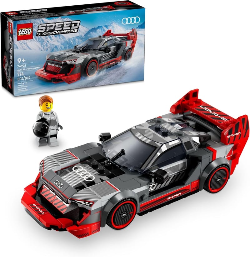 LEGO Speed Champions Audi S1 Race Car Set - Model Kit for Kids 9+