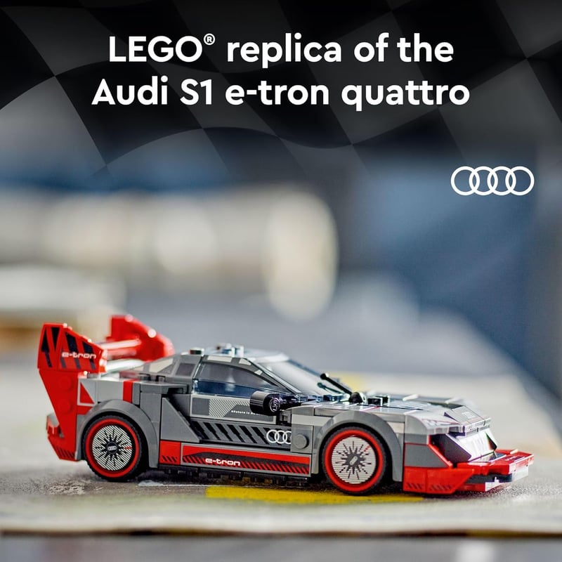 LEGO Speed Champions Audi S1 Race Car Set - Model Kit for Kids 9+