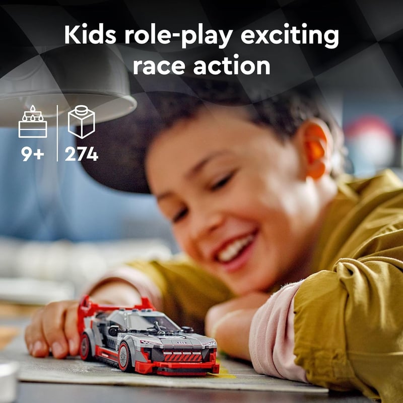 LEGO Speed Champions Audi S1 Race Car Set - Model Kit for Kids 9+