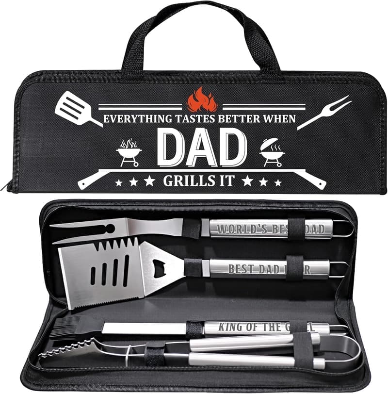 Father's Day Heavy Duty Stainless Steel Grill Set for Dad