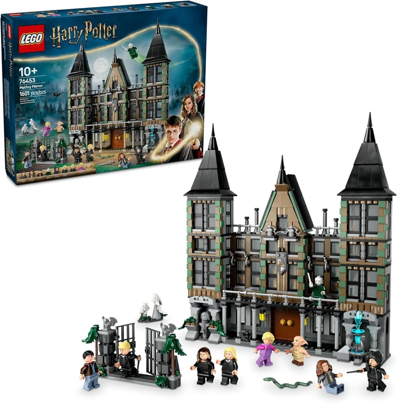 LEGO Harry Potter Malfoy Manor Building Set with 9 Minifigures