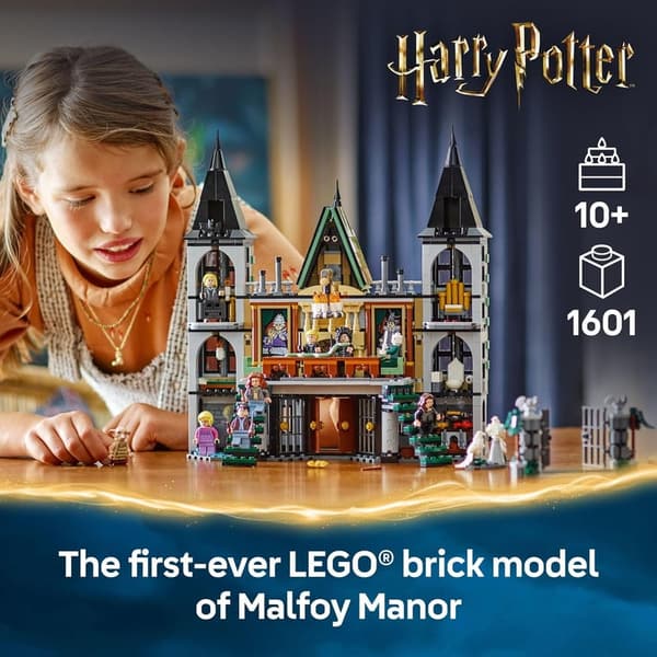 LEGO Harry Potter Malfoy Manor Building Set with 9 Minifigures