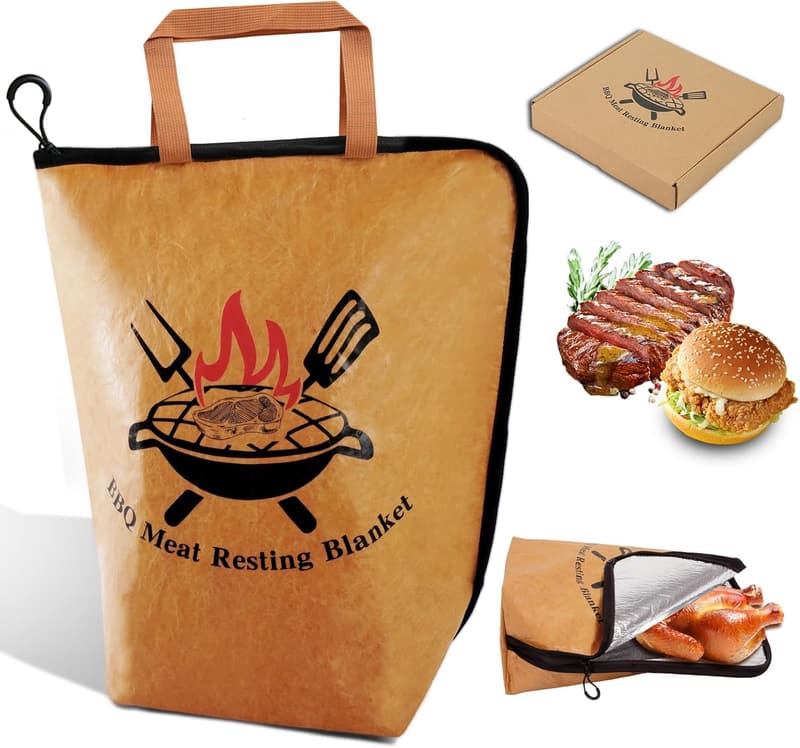 Heavy-Duty Insulated BBQ Smoker Blanket for Meat Resting