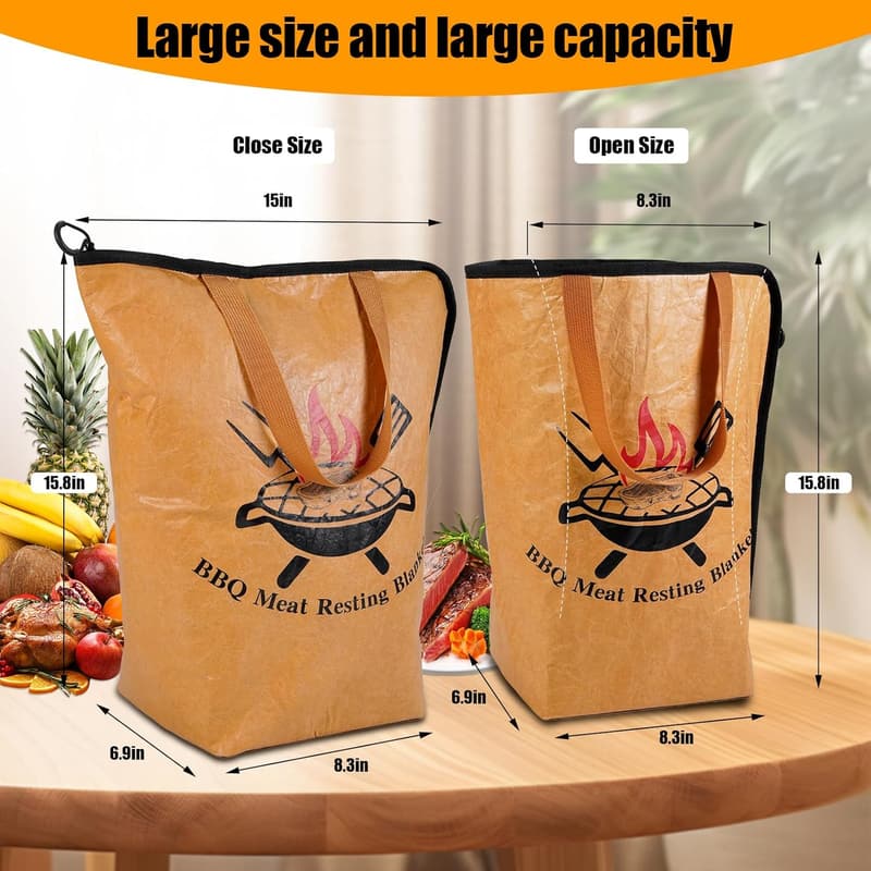 Heavy-Duty Insulated BBQ Smoker Blanket for Meat Resting