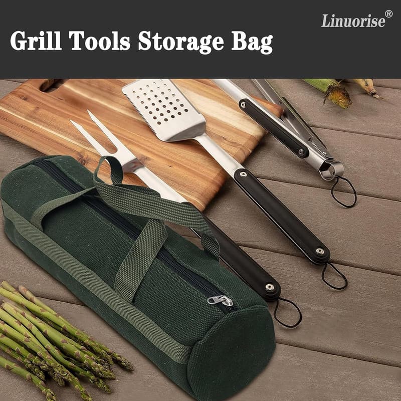 Outdoor Grill Tool Storage Bag - Extra Thick BBQ Accessory Holder