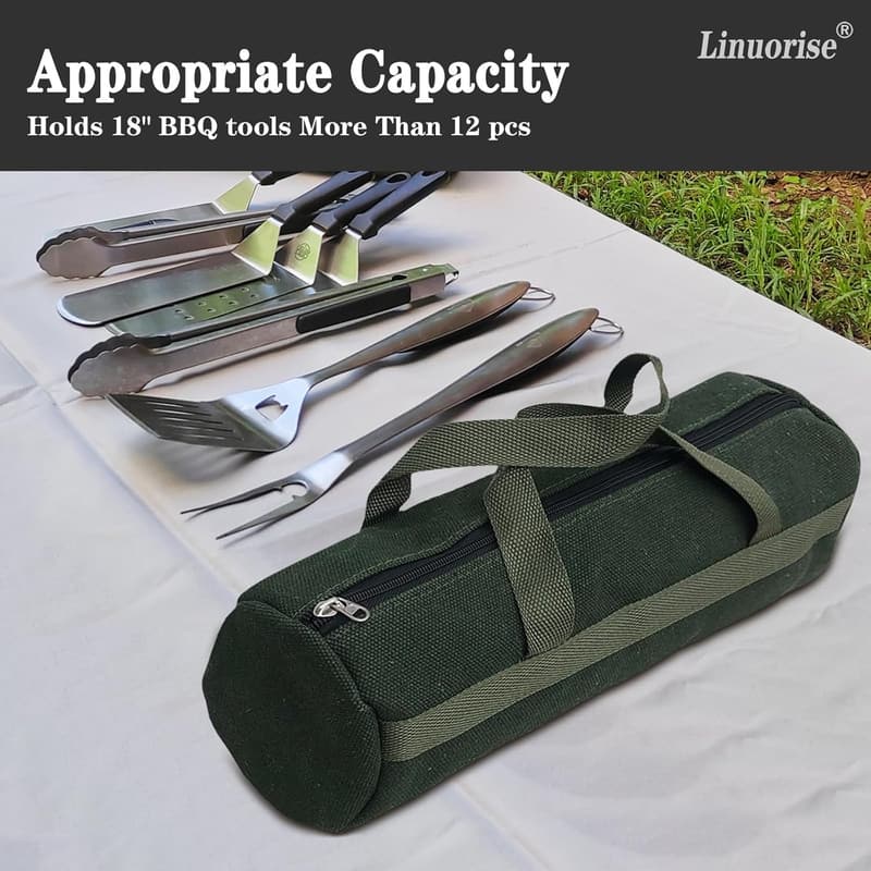 Outdoor Grill Tool Storage Bag - Extra Thick BBQ Accessory Holder