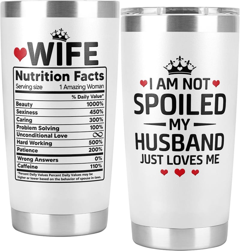 20 oz Tumbler Cup for Wife - Anniversary & Birthday Gift