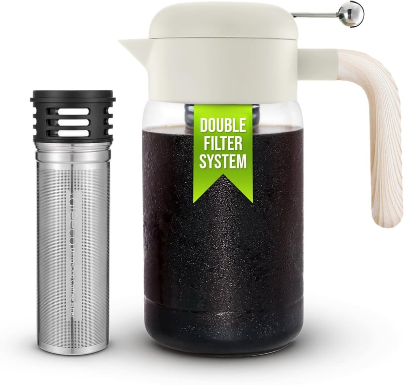 Cold Brew Coffee Maker & Iced Tea Brewer - 51 oz Tritan