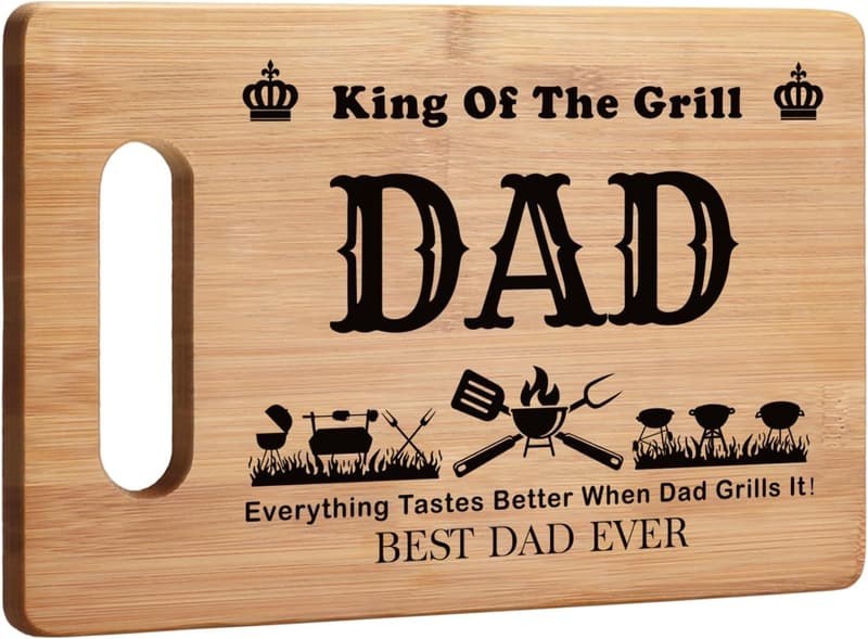 Father's Day BBQ Cutting Board - King of the Grill Gift