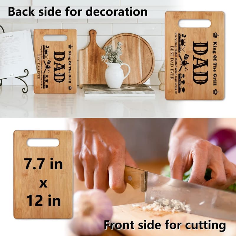 Father's Day BBQ Cutting Board - King of the Grill Gift