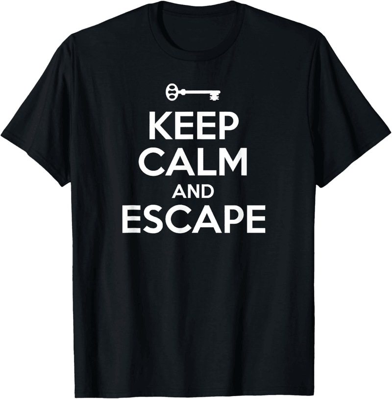 Escape Room Enthusiast T-Shirt - Keep Calm Design