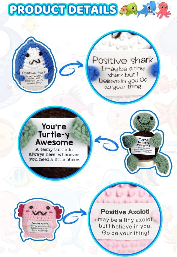 Inspirational Crochet Animals for Women's Birthday
