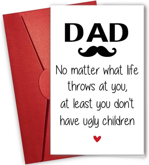 Funny Birthday Card for Dad from Kids