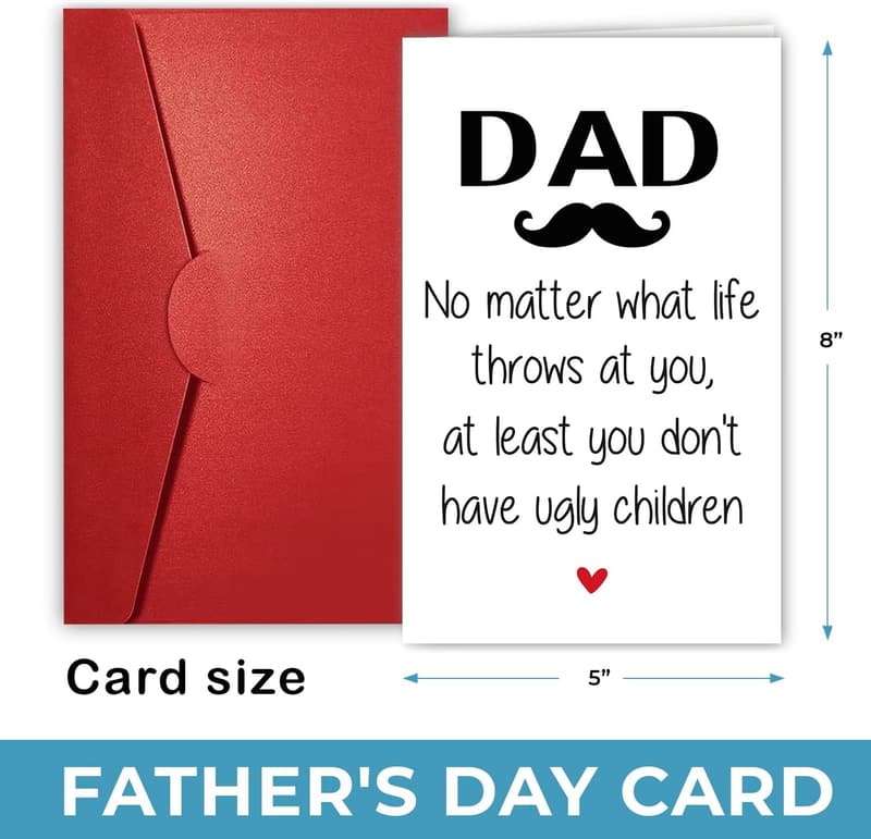 Funny Birthday Card for Dad from Kids