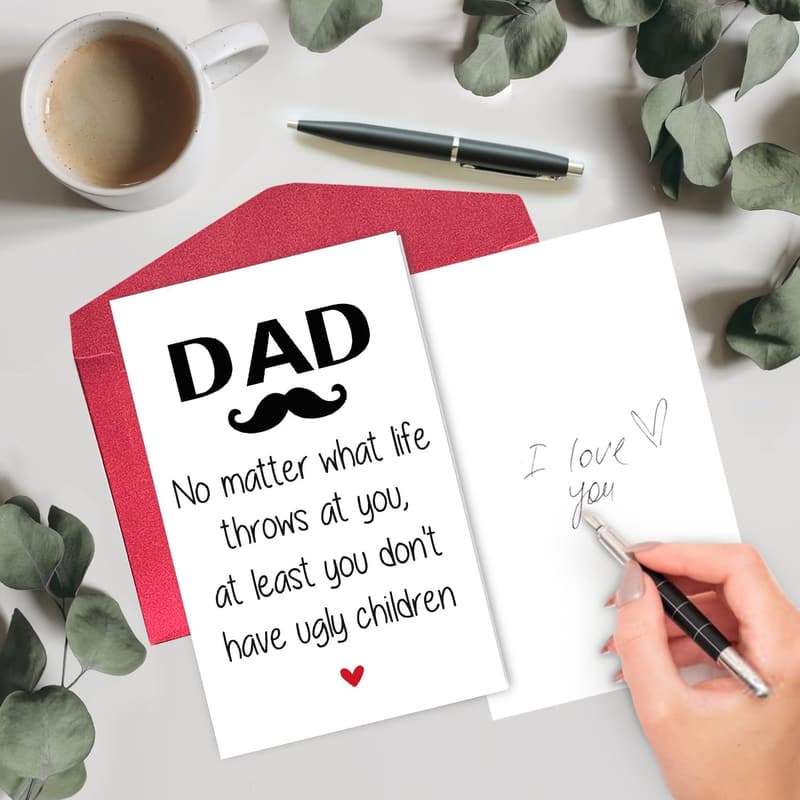 Funny Birthday Card for Dad from Kids
