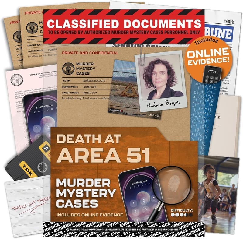 Death at Area 51: Thrilling Murder Mystery Game for Adults