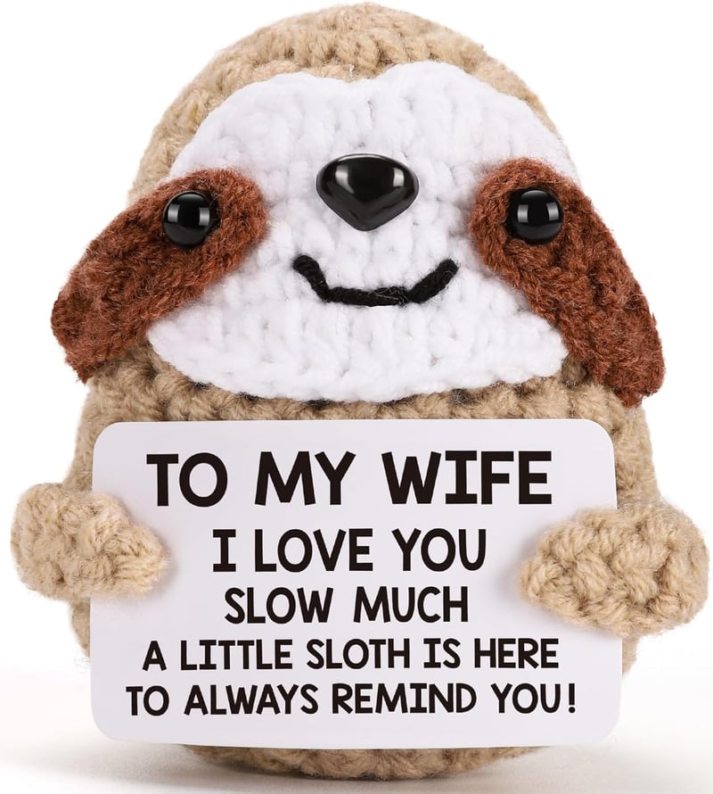 Wife's Birthday Gift: Funny Handmade Crochet Sloth