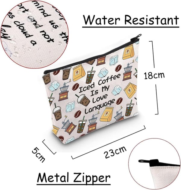 Iced Coffee Lover Travel Toiletry Bag