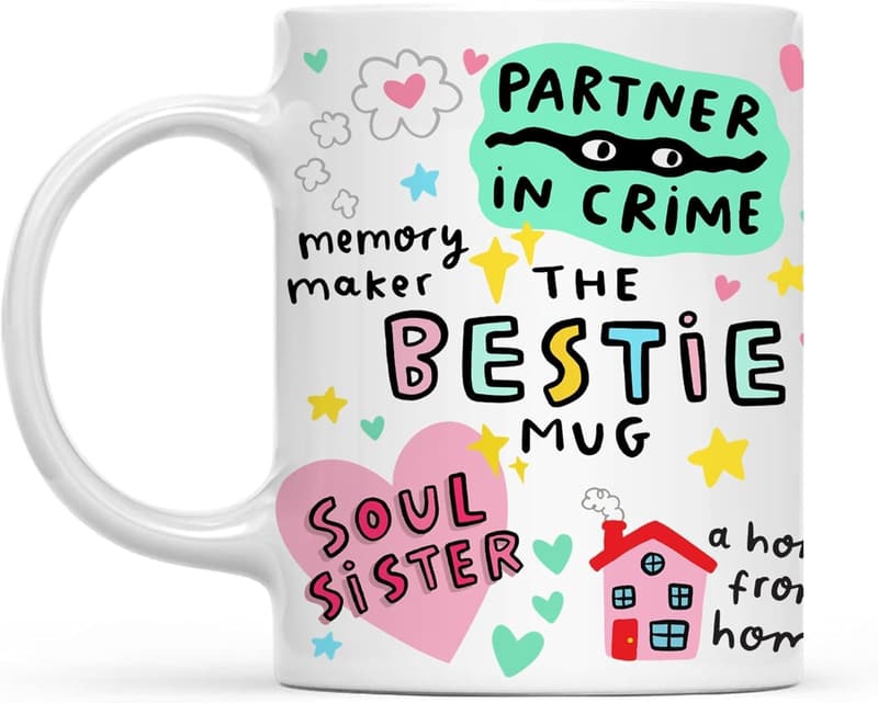 Friendship Gift Mug for Women - 11oz Ceramic Coffee Cup