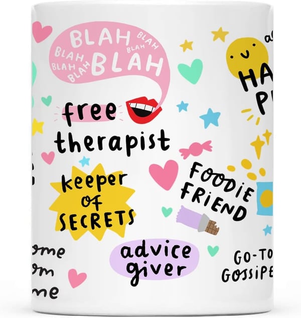 Friendship Gift Mug for Women - 11oz Ceramic Coffee Cup
