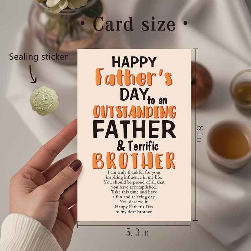 Father's Day Thank You Card for Brother from Sister