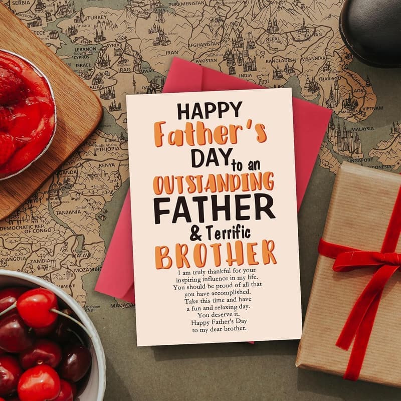 Father's Day Thank You Card for Brother from Sister