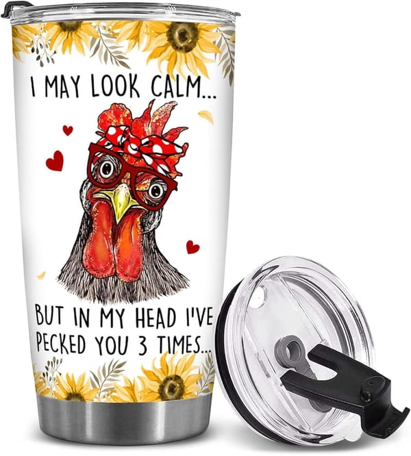 Funny Chicken Lover Stainless Steel Tumbler for Mom and Dad