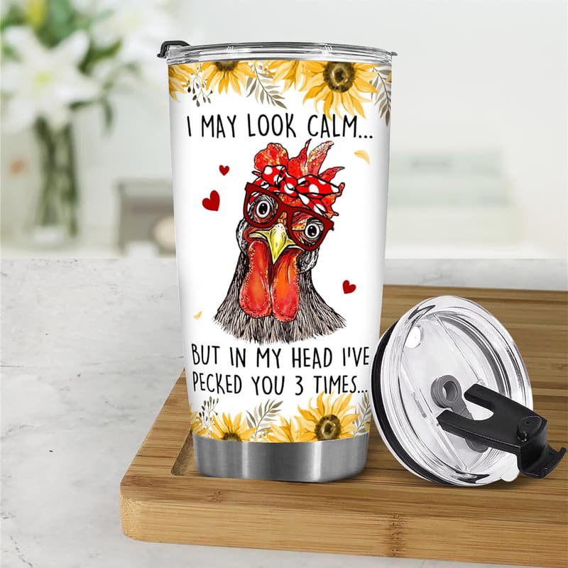 Funny Chicken Lover Stainless Steel Tumbler for Mom and Dad