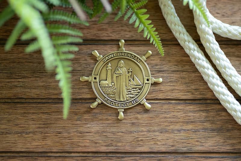 Saint Brendan Nautical Boat Plaque - Unique Catholic Gift for Men