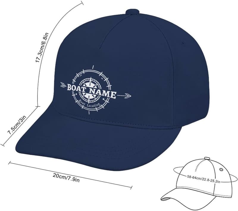 Personalized Nautical Anchor Captain Hat for Men