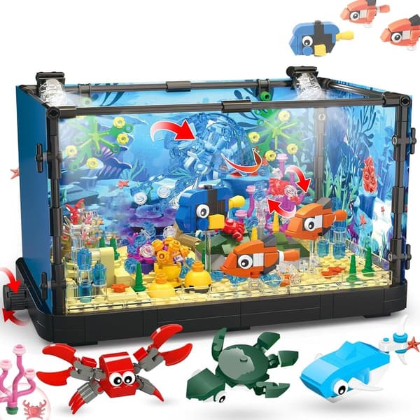 Aquarium Building Set with Jellyfish & Dolphin - 725pcs