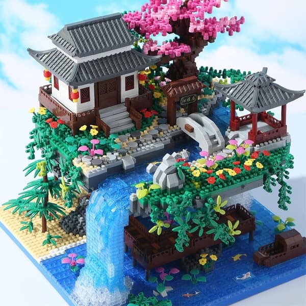 Cherry Blossom Tree House Building Kit with Music Box (3320 Pcs)