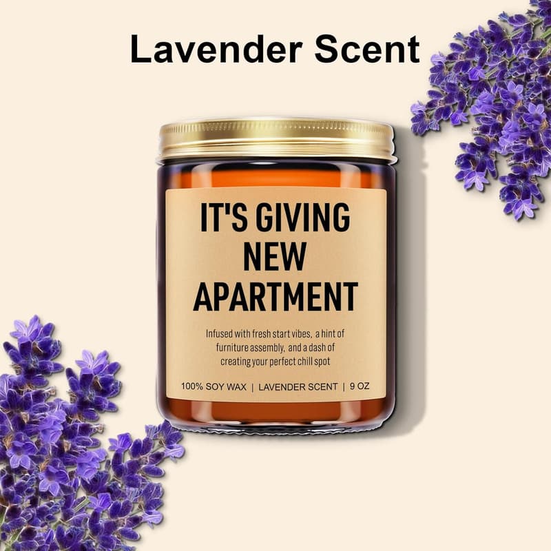 Housewarming Candle - Cute 9 oz Gift for New Home Couples