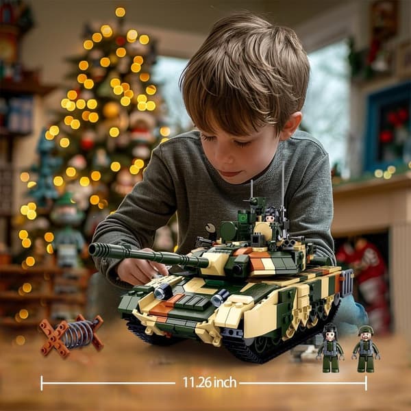 T90MS Tank Building Set with Minifigures for Kids
