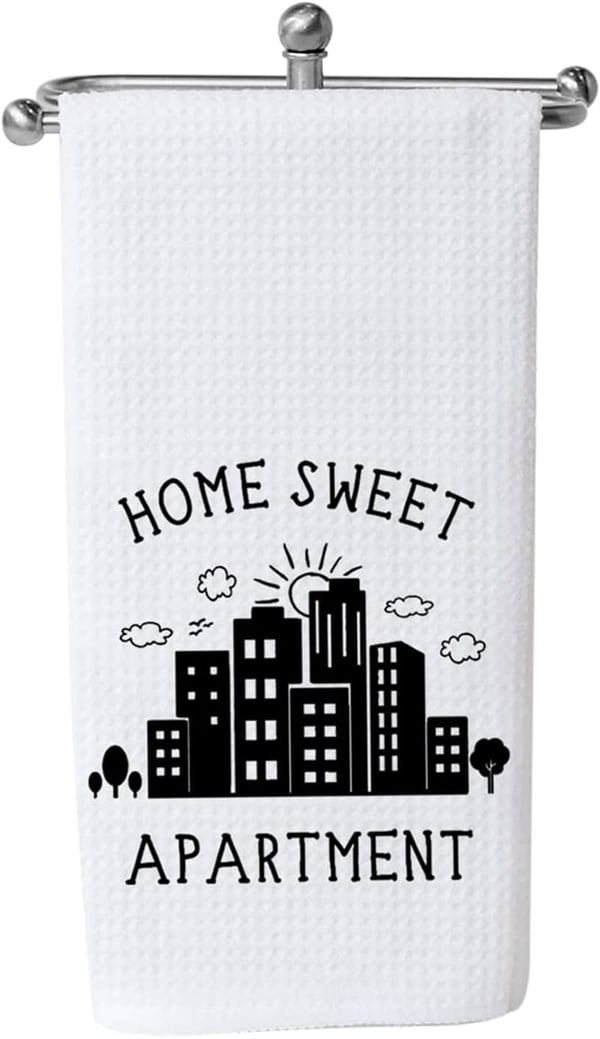 Housewarming Gift: Funny Home Sweet Apartment Kitchen Towel